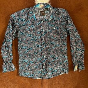 Boy’s Paisley Pearl Snap Shirt
